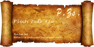Pisch Zsófia névjegykártya